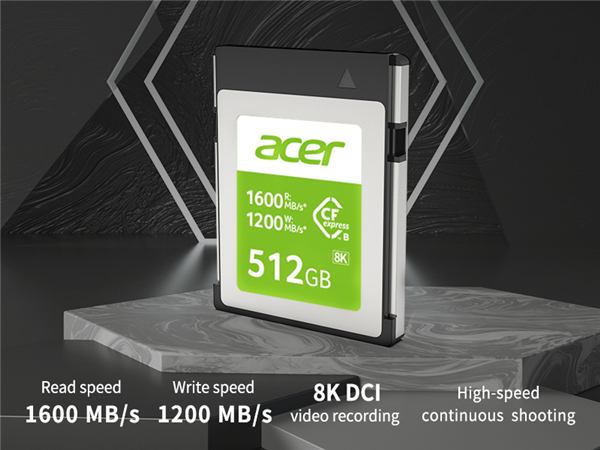 Acer推出CFexpress Type B存储卡 使用工业级颗粒