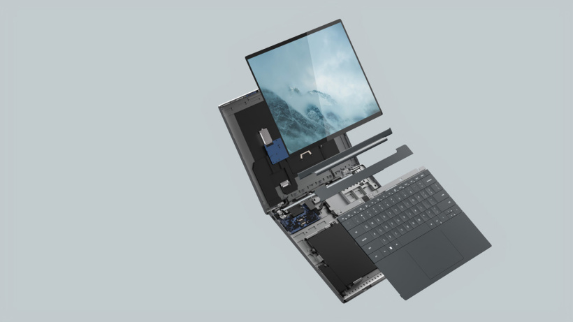 戴尔公布 Luna Laptop 笔记本概念设计：屏幕与键盘轻松拆卸