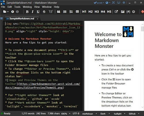 Markdown Monster(代码编辑查看器) v2.3.0 正式版