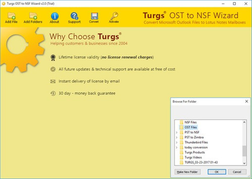 Turgs OST to NSF Wizard(OST到NSF转换工具) v2.5.0 正式版