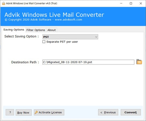 Advik windows live mail converter(邮件转换工具) v4.0 正式版