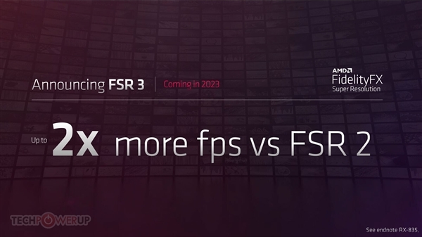对标DLSS3 AMD确认游戏大杀器FSR3将开源：RX 7900显卡性能翻倍